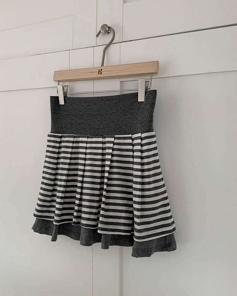 [ORIGINAL] Piece Striped Layered Skirt