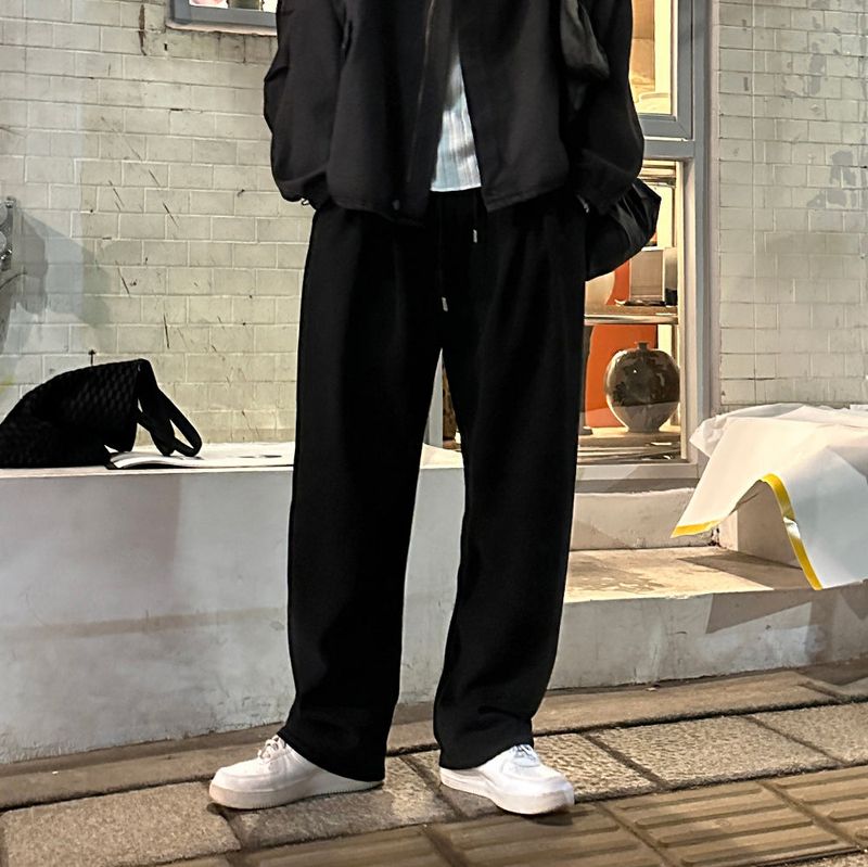 LMN deep slit wide sweatpants (4 colors)