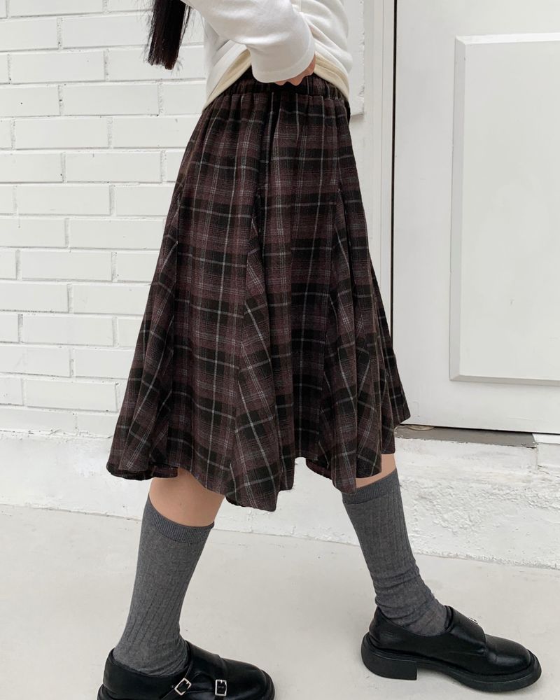 [ORIGINAL] Sco Check Layered Skirt