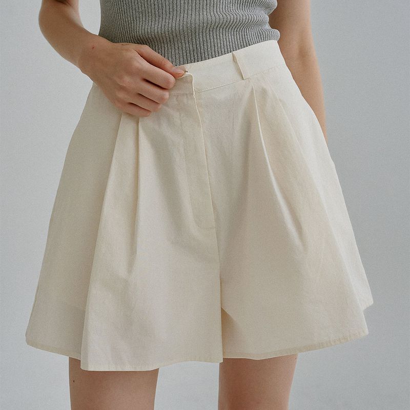 Crispy double half pants