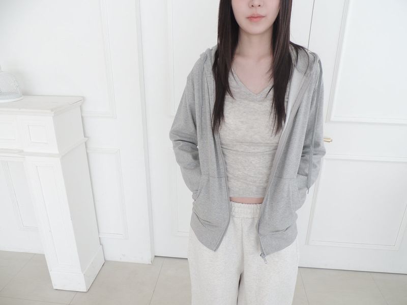 regular hood zip-up (4c)