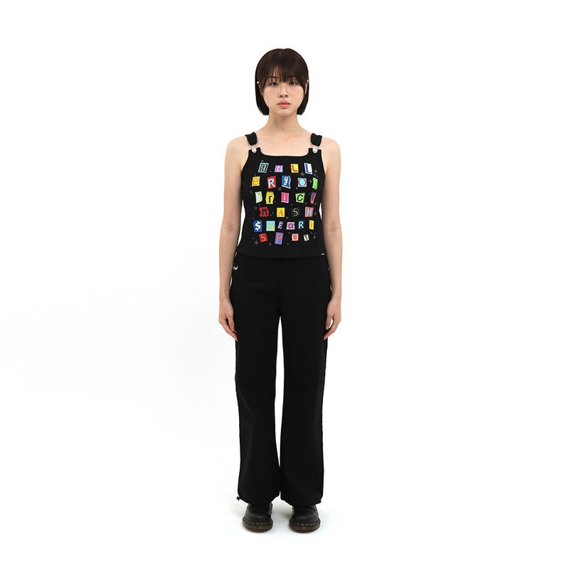 1/2 STICKERPACK SUSPENDERS SLEEVELESS (BLACK)
