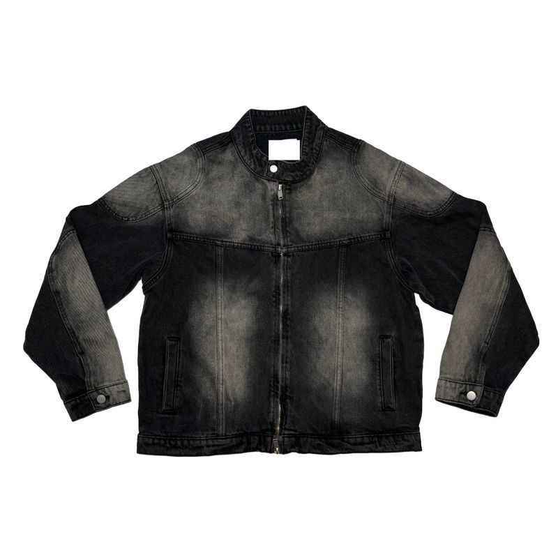 Denim biker jacket