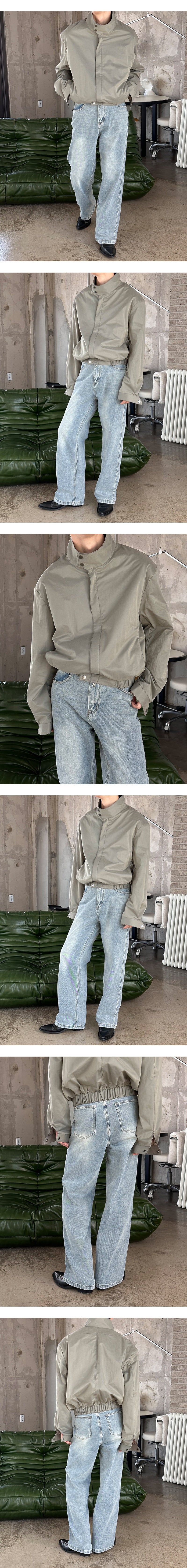 [Unisex] Basic semi wide denim pants(4color)