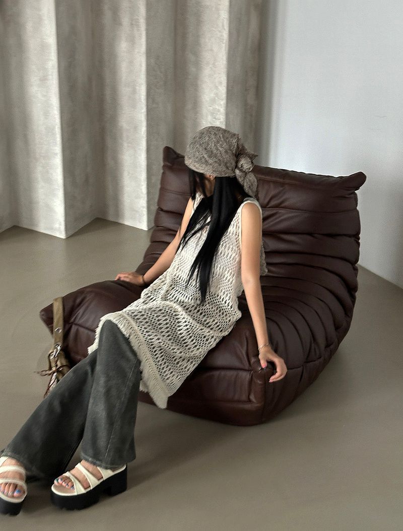 Fringe Mesh Crochet Layered Dress