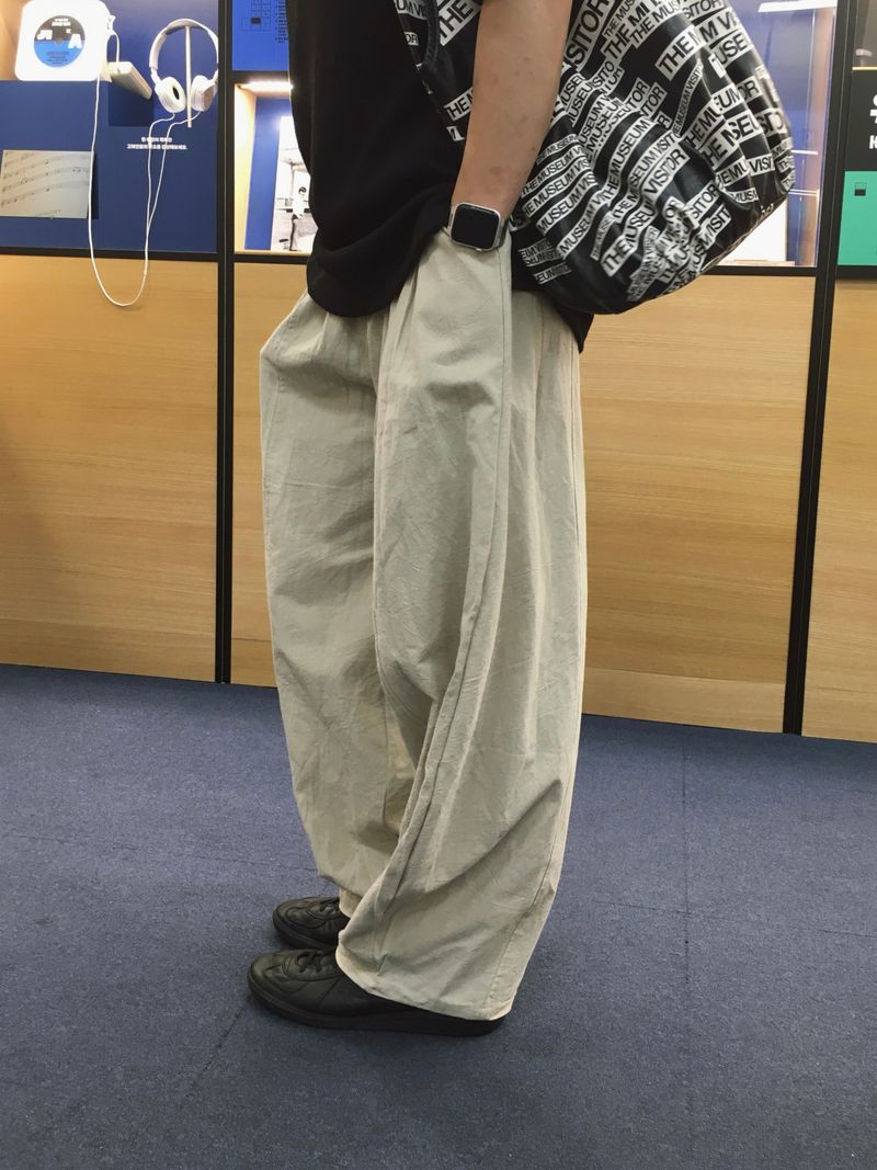 Mono Linen Wide Balloon Pants 4C