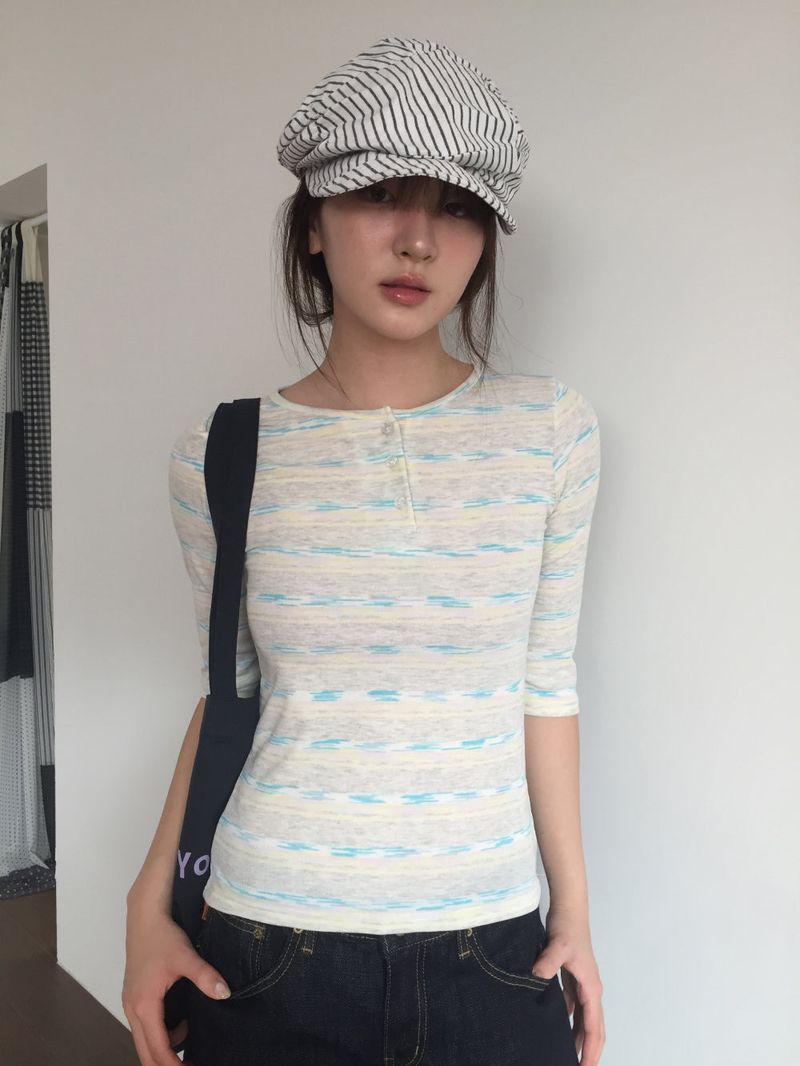 Boat striped beret (3color)
