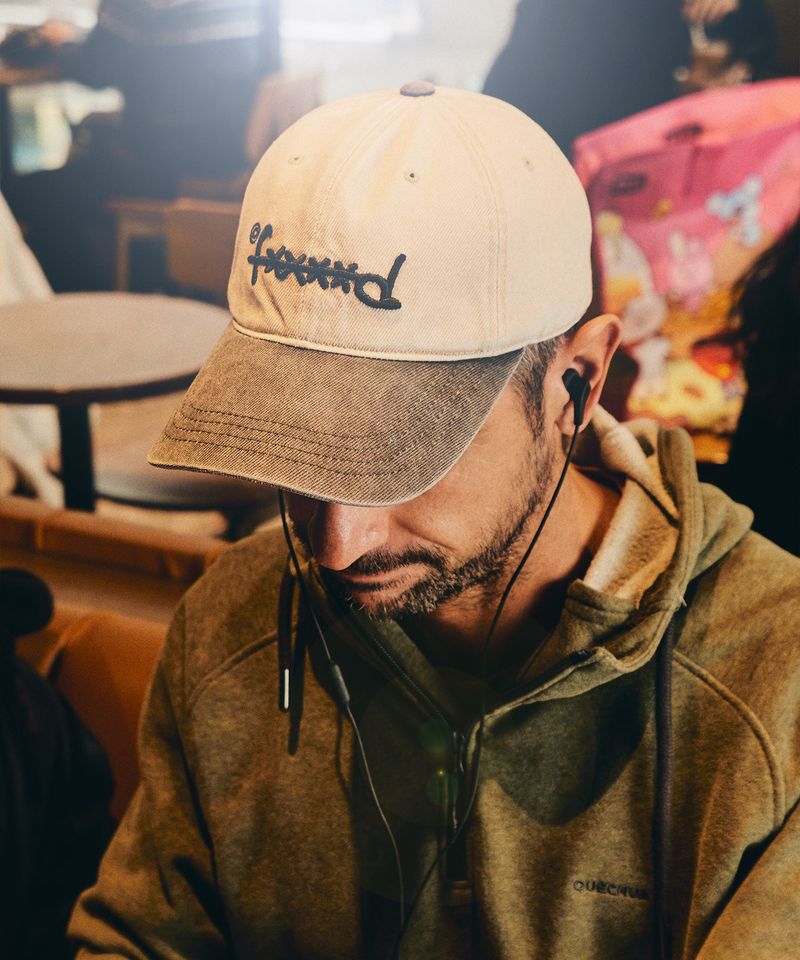F****D SIGN STRAPBACK WASHED -SAND/CHARCOAL-