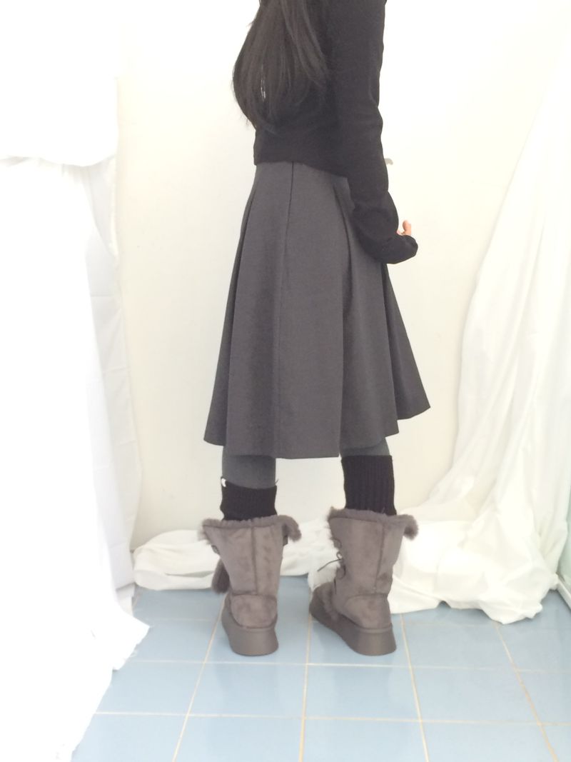 Suede Rabbit Fur Boots