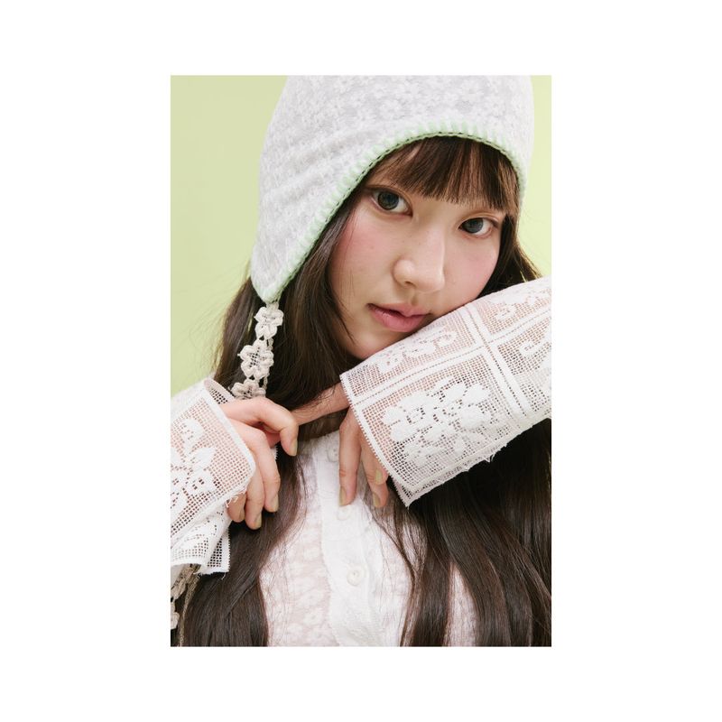 Lace cardigan white