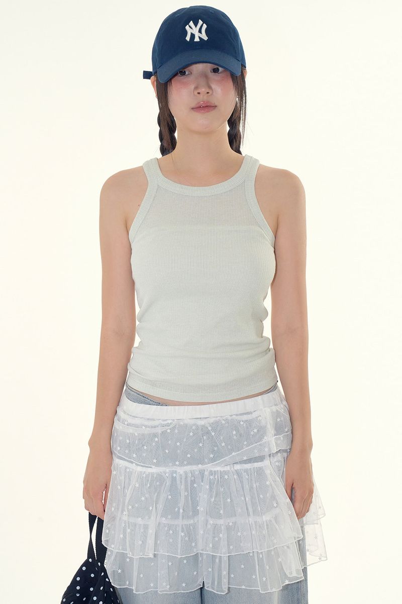 Raucohouse（ラウコハウス）の「Half wrinkled ribbed sleeveless（Tops）」