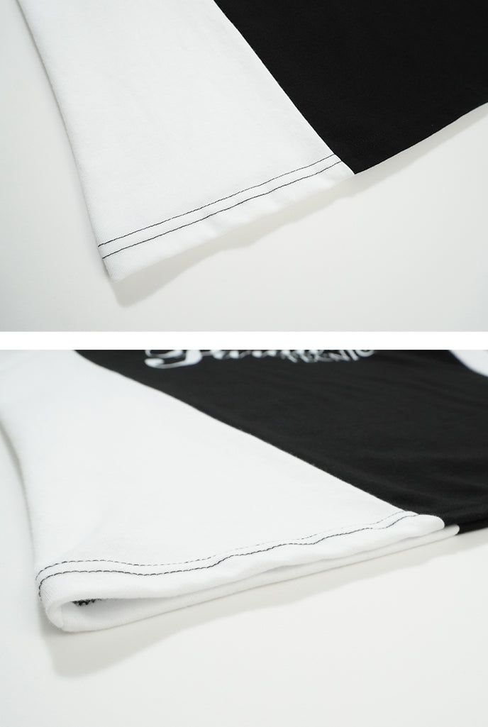 Color block raglan over t-shirt