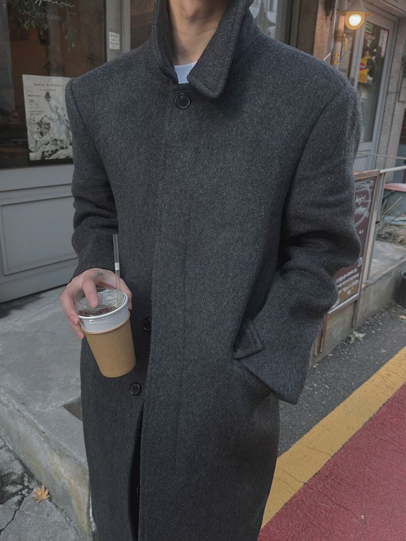 ASCLO（エジュクロ）の「[Premium] Wool Maxi Soutien Collar Coat (3color)（Jackets/Outerwear）」
