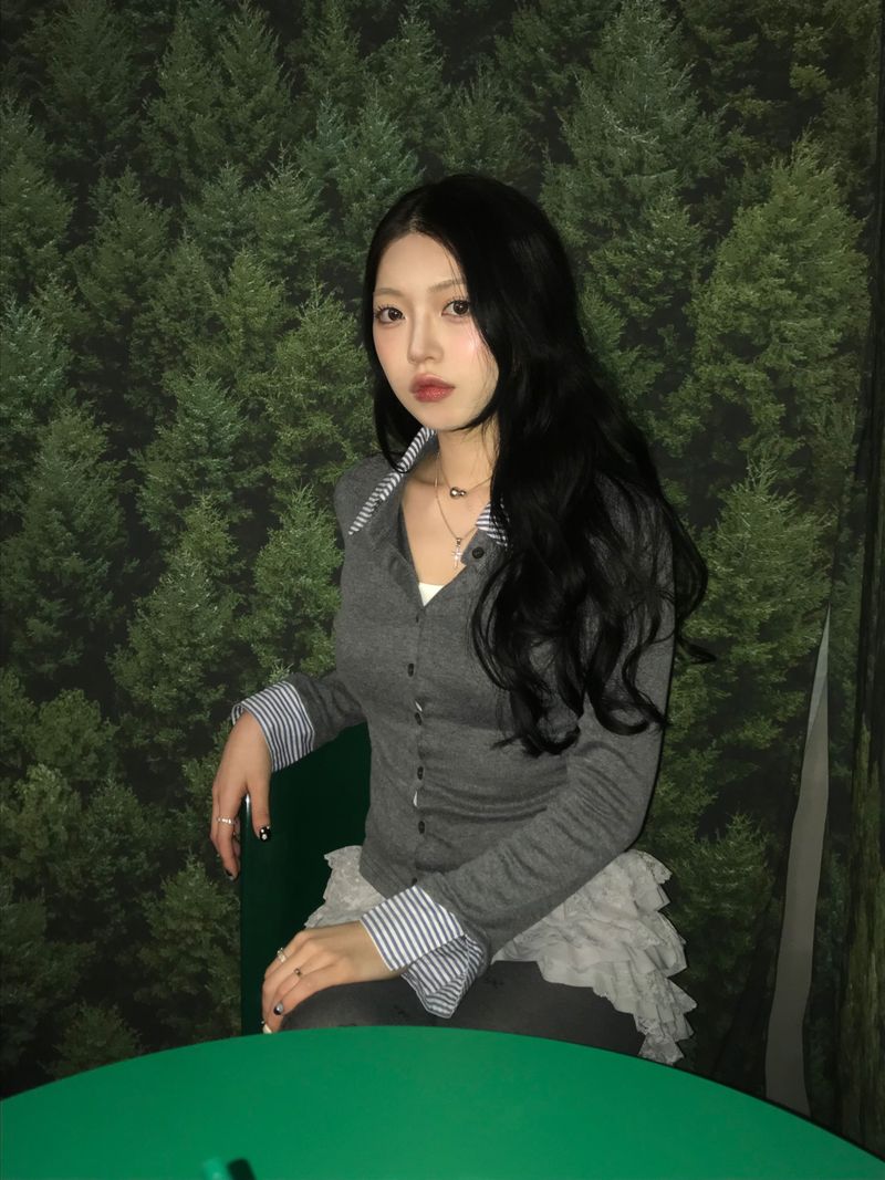 Pellen shirt cardigan (Gray)