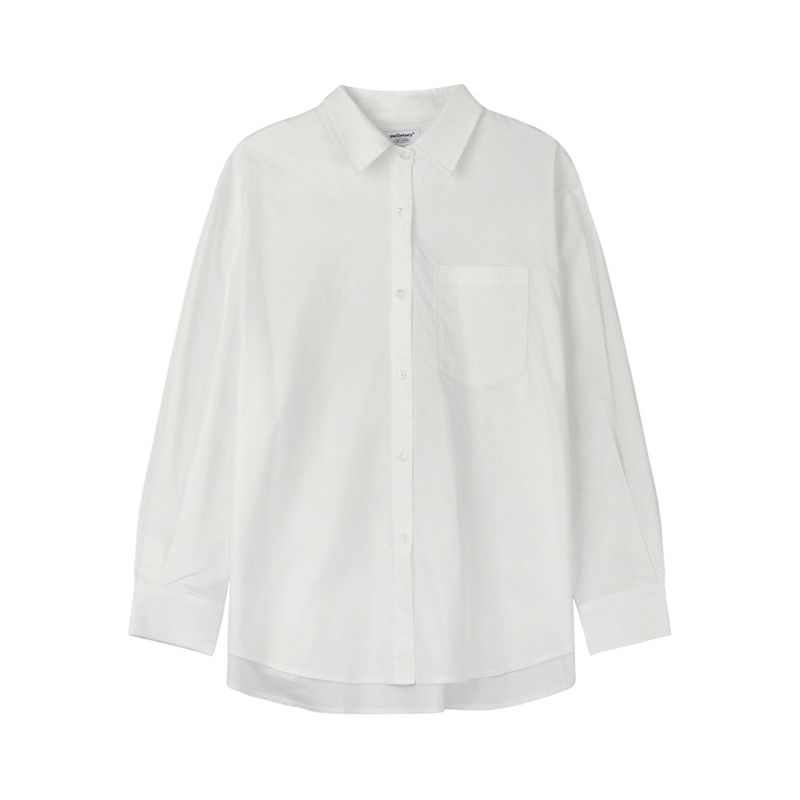 BASIC MELLOW EMBROIDERY SHIRT (WHITE)