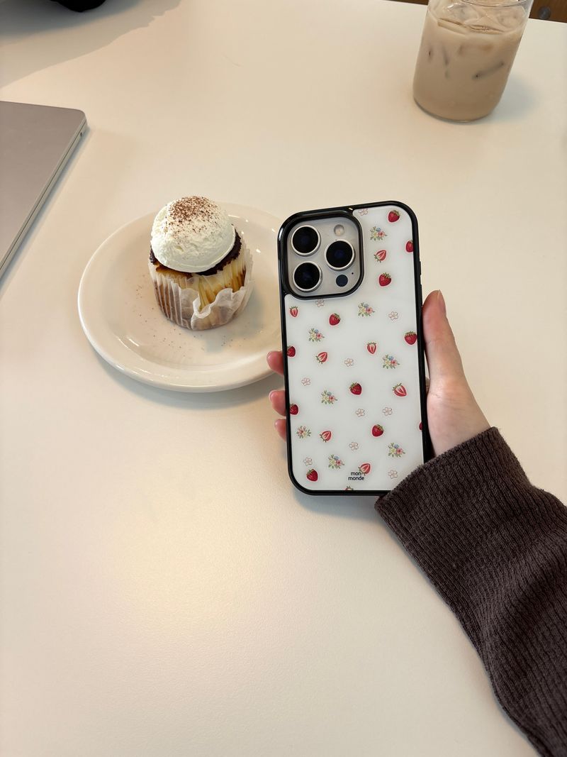 strawberry flower phone case