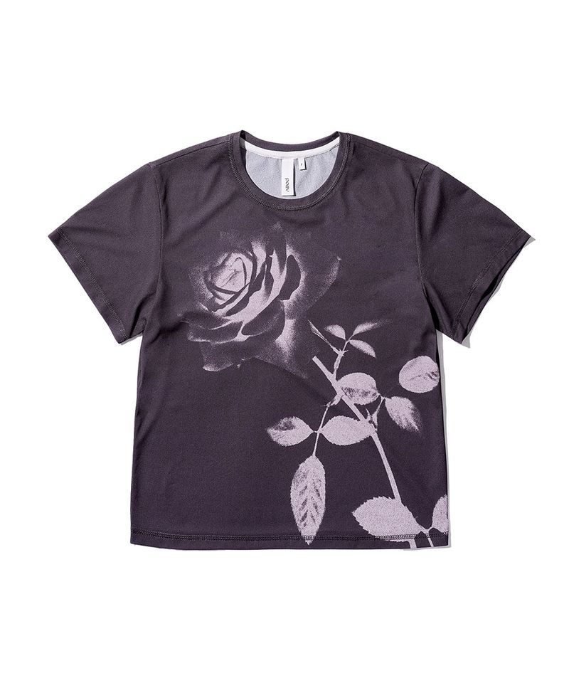 Rose Printed T-shirt - Charcoal