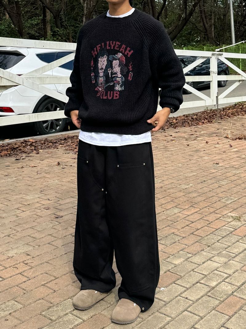Balloon double knee sweatpants