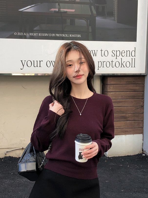 Daily Wool Loose Fit Round Knit (6color)
