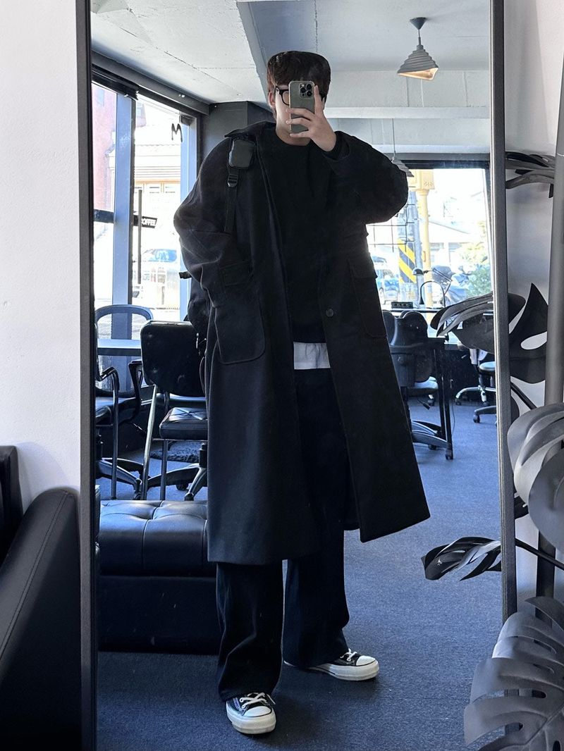 frang double pocket kara wool coat