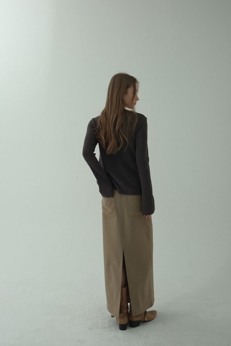 TWIST PEARL KNIT_CHARCOAL