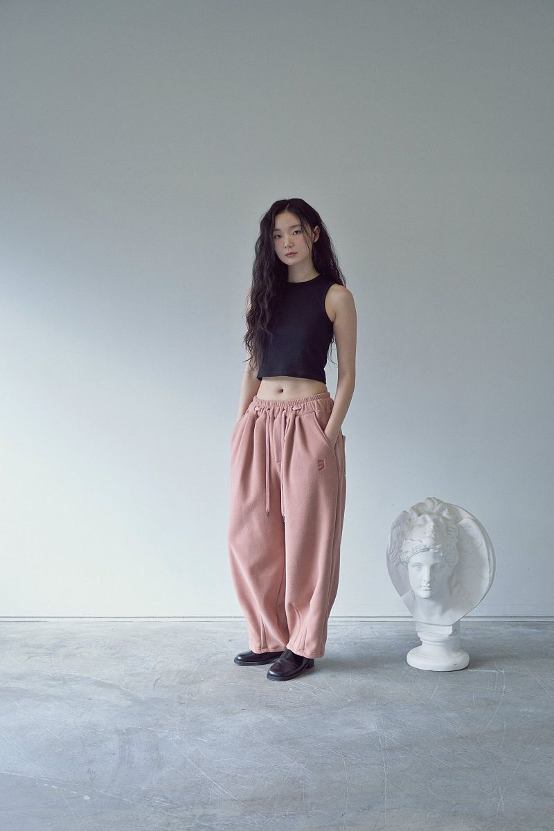 2-LAYER MICRO FLEECE SWEAT PANTS (Pink)