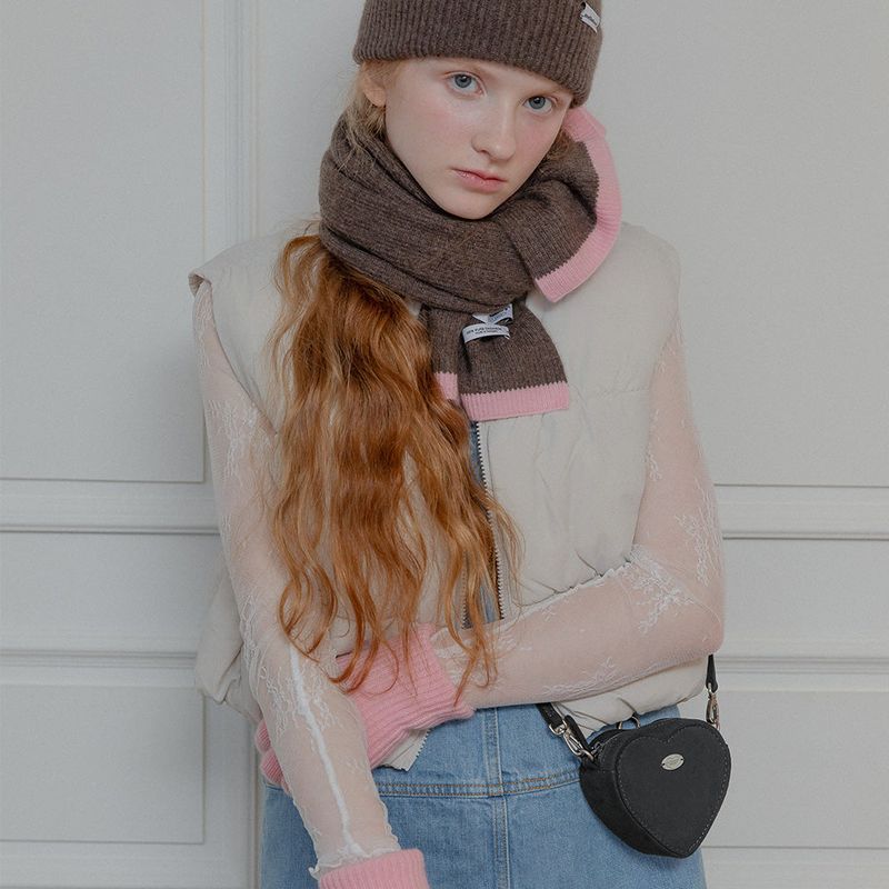 mellotory(メロートリー)の「HEART SUEDE MINI BAG (BLACK)(Bags)」