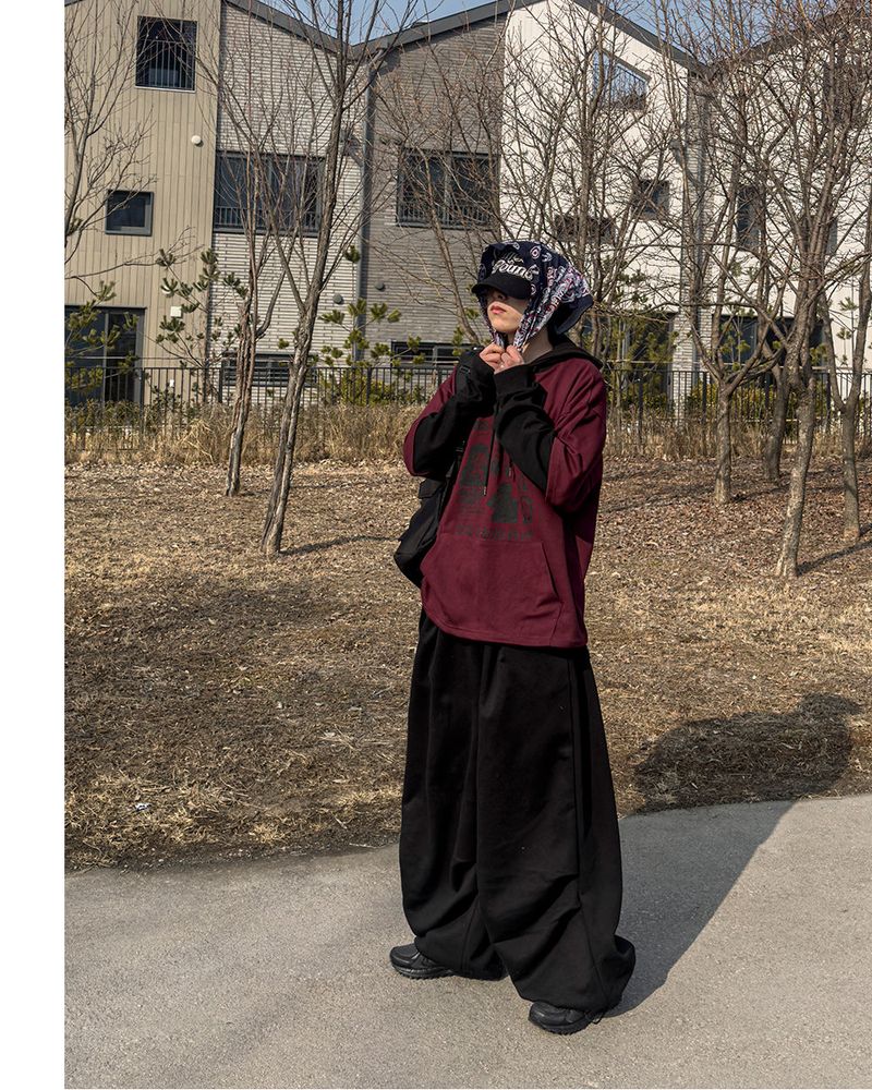 Sad Layered Oversized Hoodie