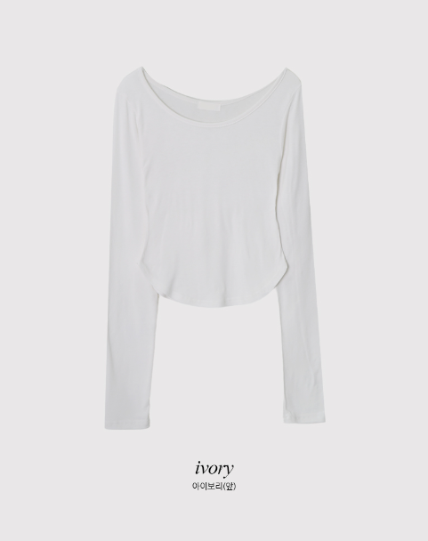 Basic U-neck Slim Long Sleeve T-shirt (5color)
