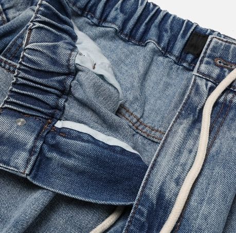Fit String Banded Balloon Denim Pants
