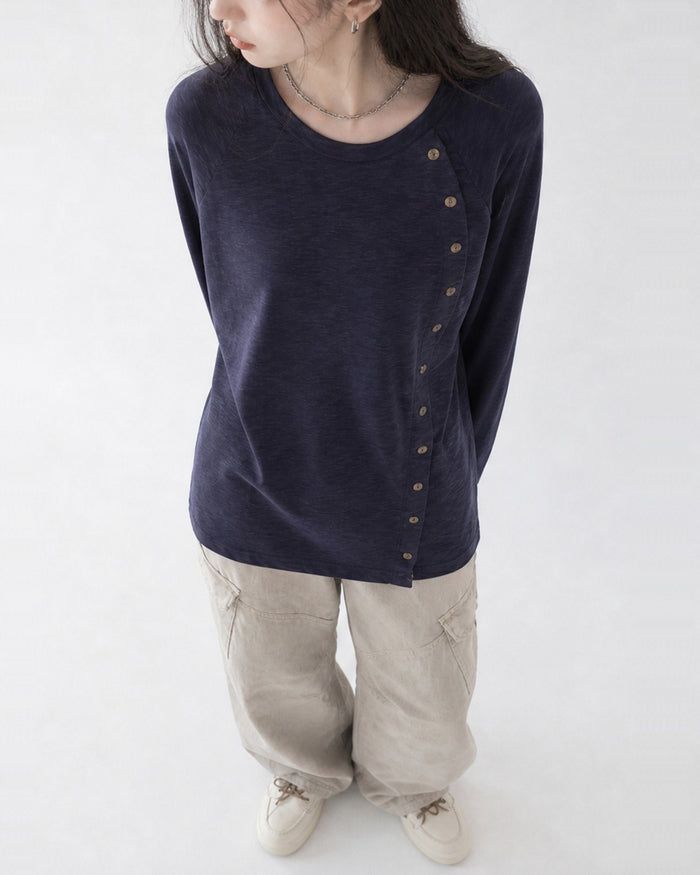 (UNISEX) Full Button Long Sleeve