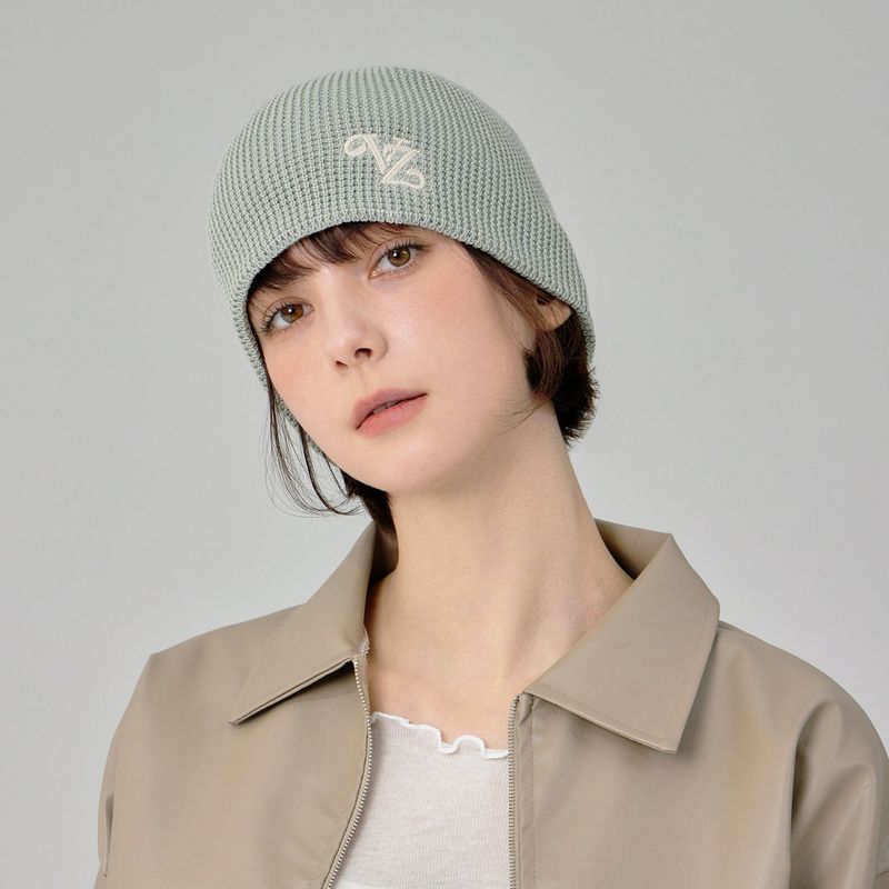 Leaf VZ Logo Waffle Beanie / Mint