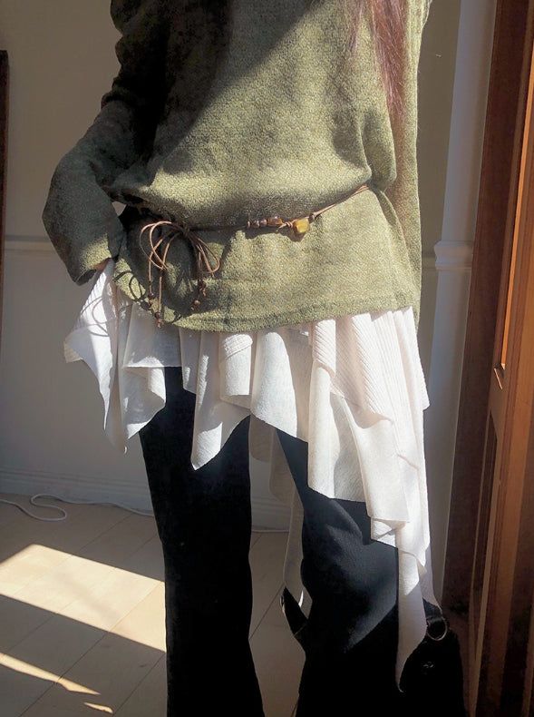 anyonemore（エニーワンモアー）の「Koran Unbalance Layered Banding Skirt（Skirts）」
