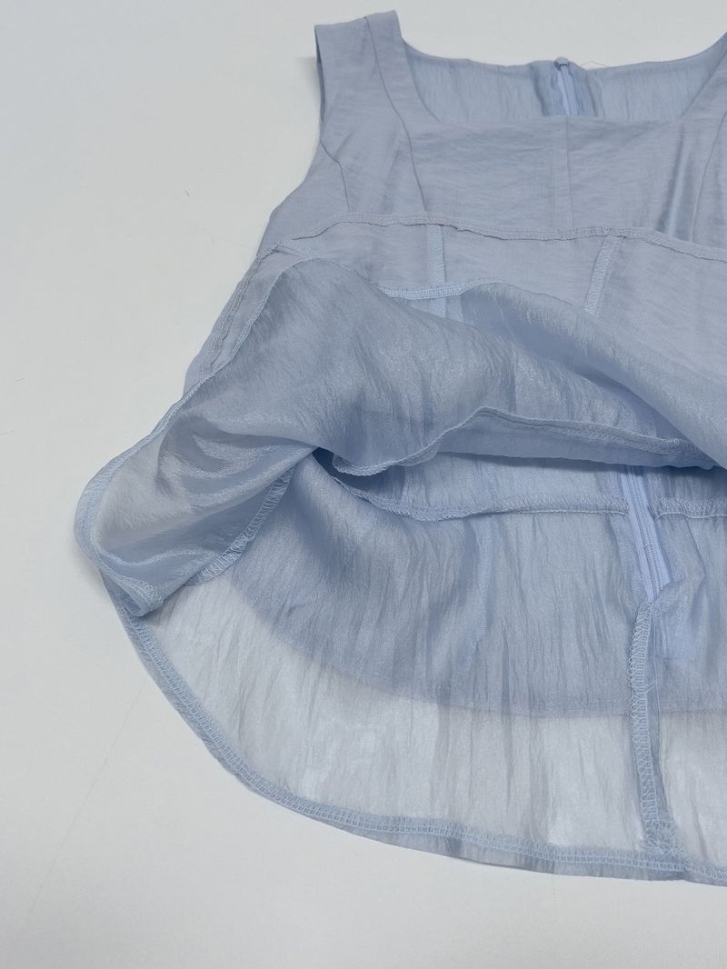 [Scarf SET] Liber Frill Sleeveless Blouse