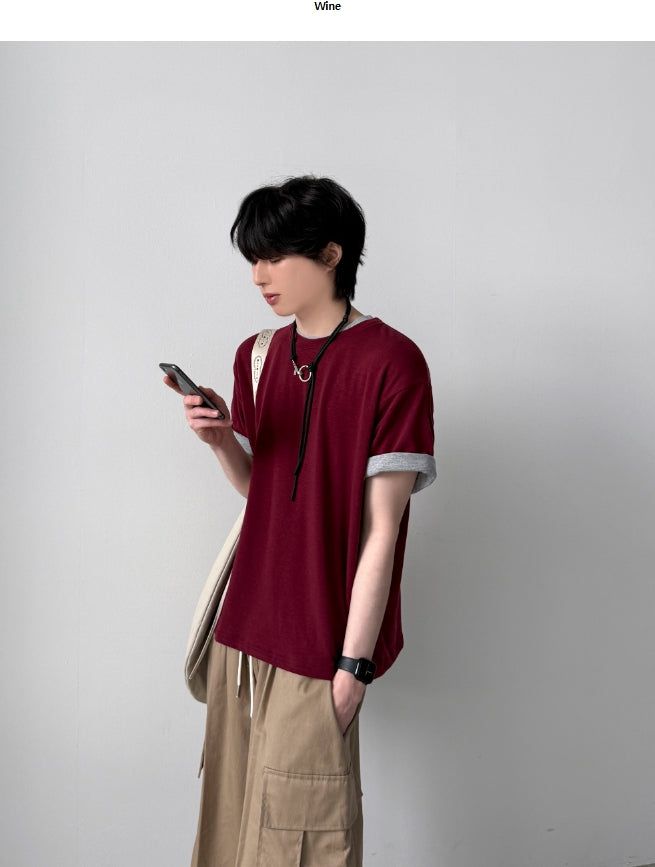 YOURNUS（ユアナス）の「Crop Layered Half Sleeve（Tops）」