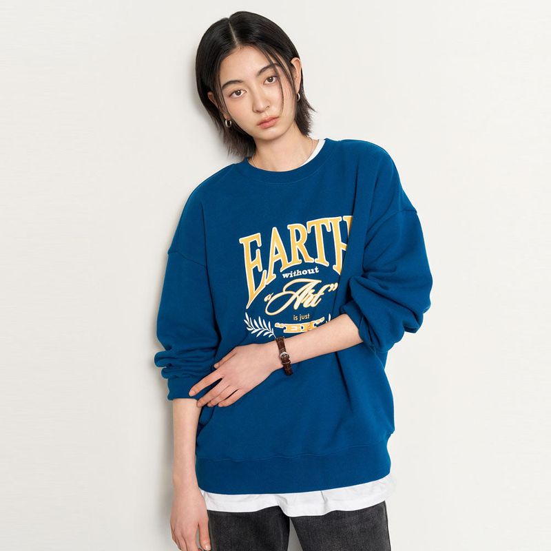 GENERAL IDEA（ジェネラルアイディア）の「UNISEX EARTH Graphic Over Sweat [BLUE]（Tops）」
