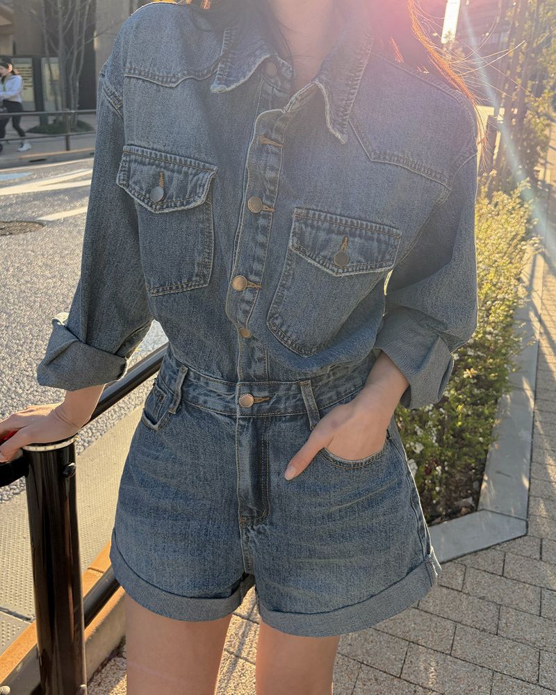 Lavas denim jumpsuit