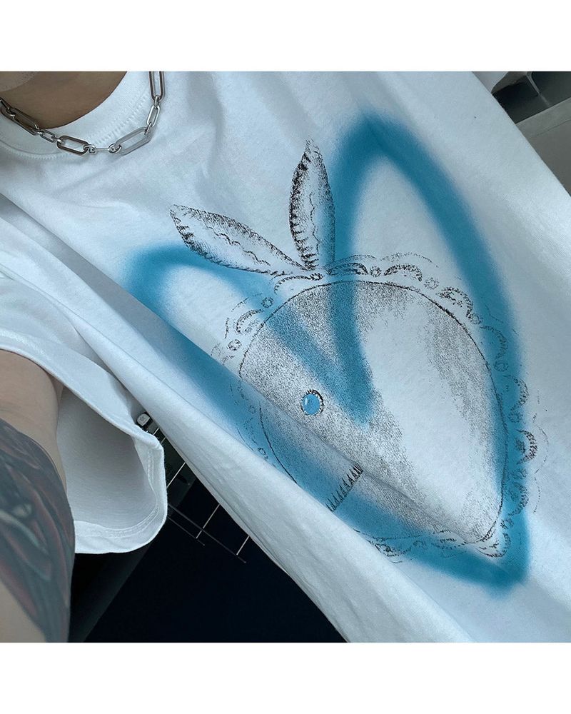 SO Heart Rabbit Printed Short-Sleeved (4 colors)