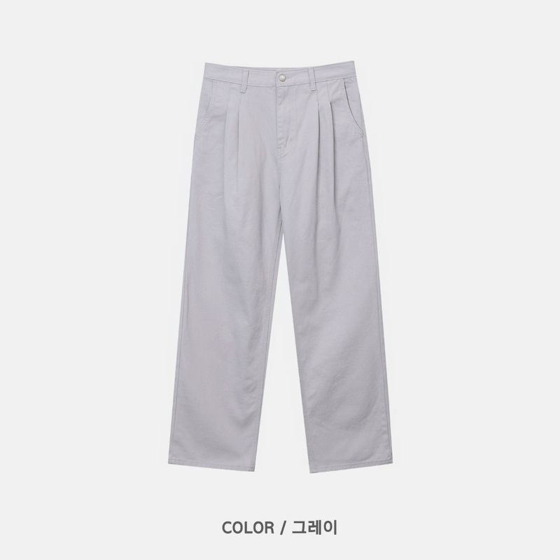 LMN All Day Two-Tuck Cotton Wide Pants (3 colors)