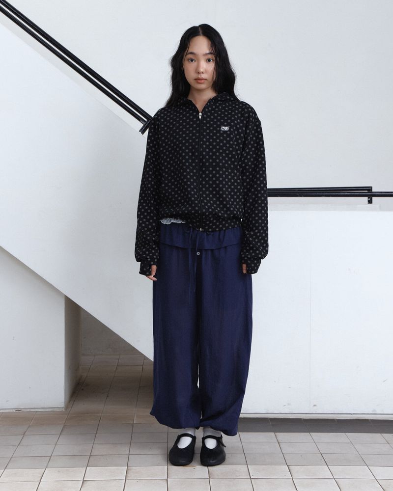 Dot Drift Zip-Up Hoodie