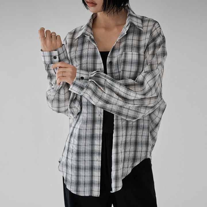 blitti（ブリッティ）の「[Istel] Seersucker Check Long-Sleeve Shirt - 3 Colors（Tops）」