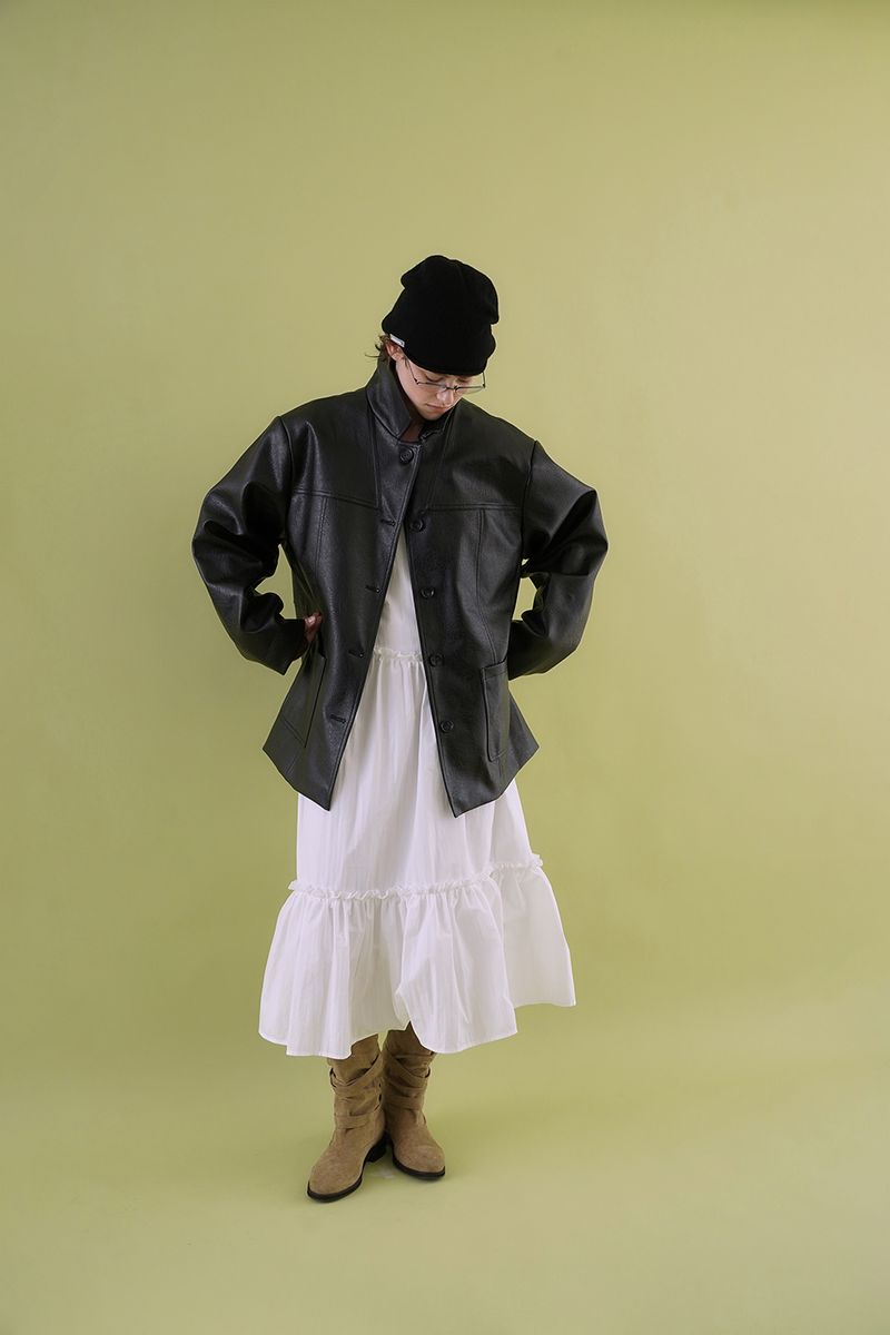 Silly frill dress_ivory
