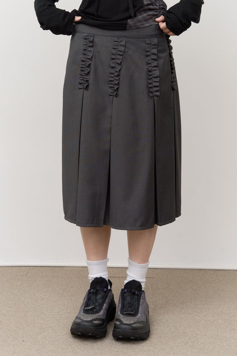(W)テスピンタックプリーツスカート