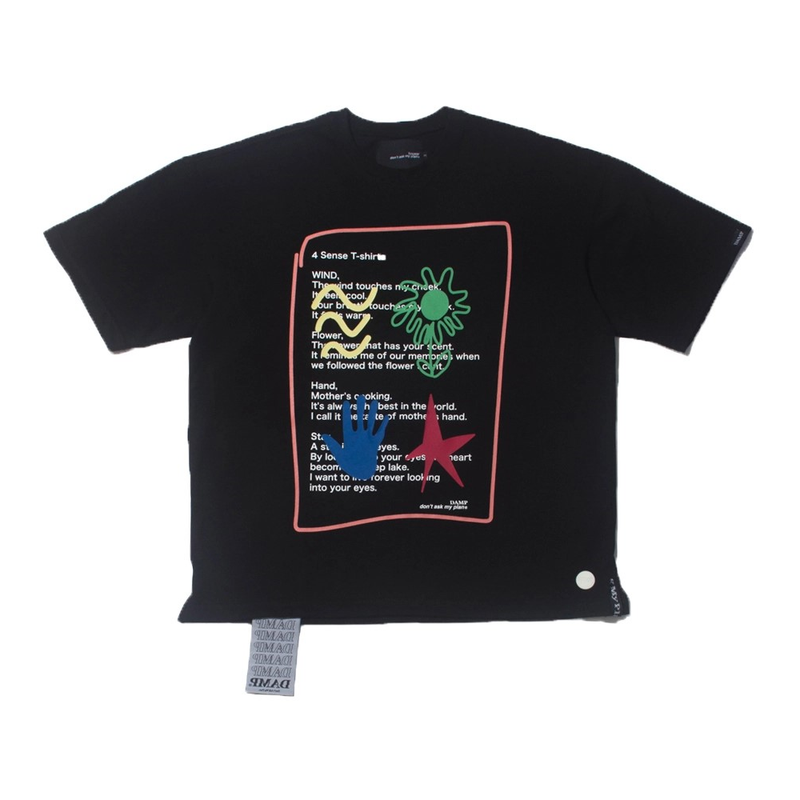 Don't Ask My Plan (DAMP)(ドントアスクマイプラン)の「'4 SENSE' OVERSIZED TEE_BLACK(Tops)」