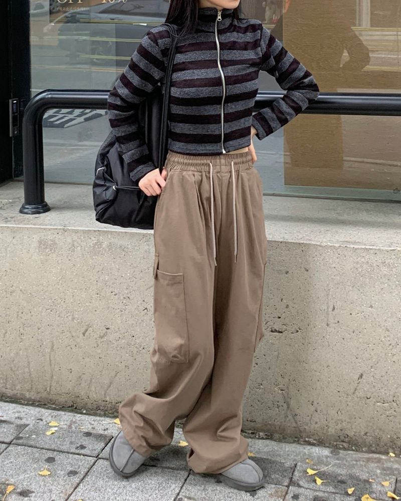 (Unisex) Snap cargo pants