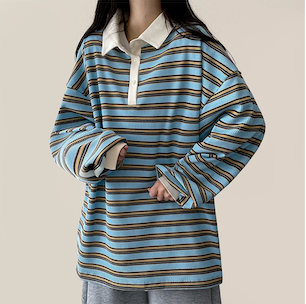 Puff Waffle Collar Sweatshirt T-shirt
