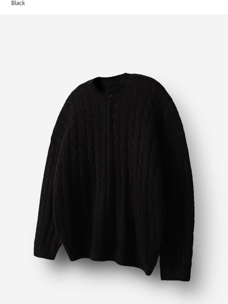 noi round button knit