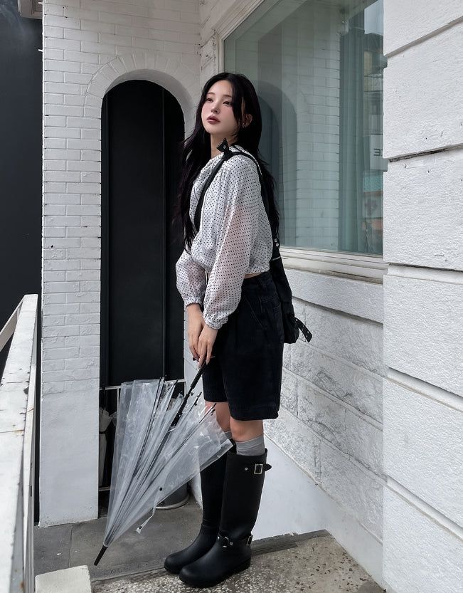 Summer Dot Rain Crop Hood Jumper