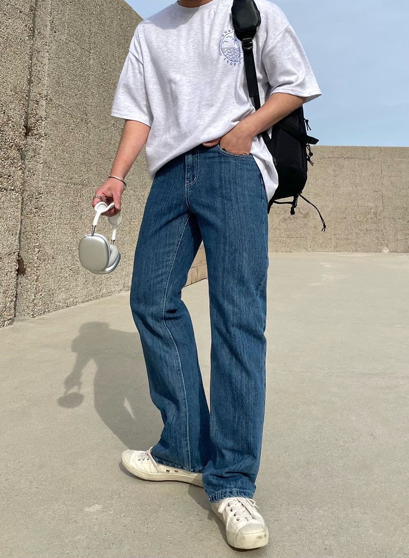 MASION SLIVE DENIM PANTS(ONE COLOR)