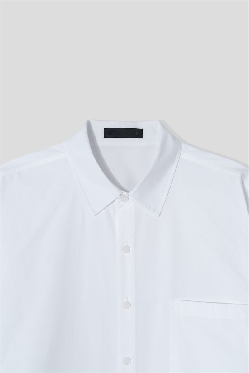 Minimal Crop Plain Shirt (4colors)